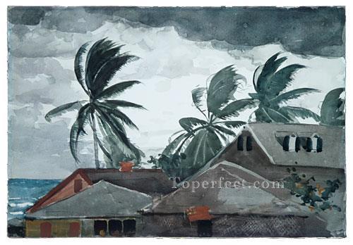 Hurricane Bahamas Realism marine painter Winslow Homer Oil Paintings